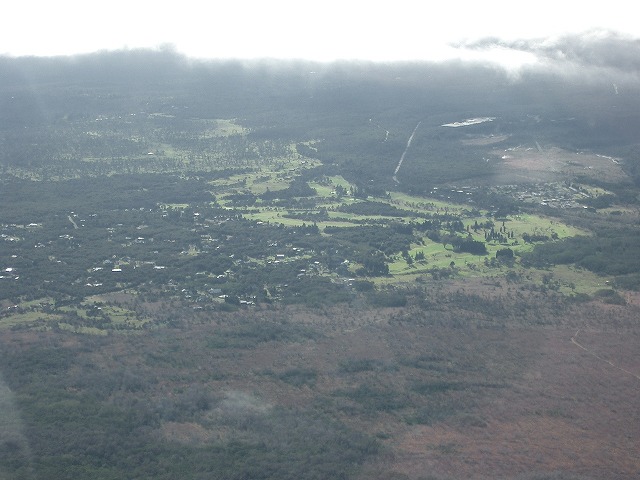 ハワイ島　ヘリツアーで上空から見た風景